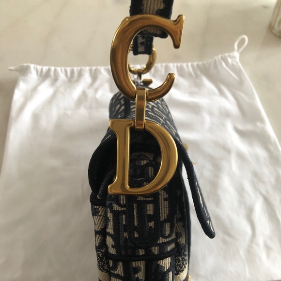 Dior Oblique Embroidered Saddle Bag - Picture 5 of 16